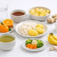 Cosa mangiare con la febbre: riso, patate, verdure, frutta, tè, zenzero e aglio per un pasto leggero e nutriente.
