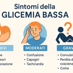 Sintomi della glicemia bassa: lievi (fame, tremori, sudorazione), moderati (confusione, capogiri, tachicardia), gravi (convulsioni, perdita di coscienza, coma). Cosa fare in caso di ipoglicemia?