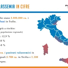 Dati sulla talassemia: 3 milioni di portatori sani in Italia, con valori emocromo che indicano rischio anemia mediterranea. Sardegna e Sicilia le regioni più colpite.