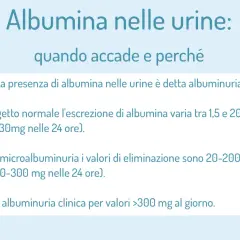 Microalbuminuria: valori normali e patologici. L'esame delle urine rileva la presenza di albumina, indicando albuminuria.