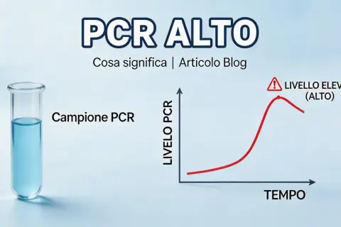 Un campione PCR con un livello elevato indica un aumento della proteina c reattiva, segnalando un'infiammazione.