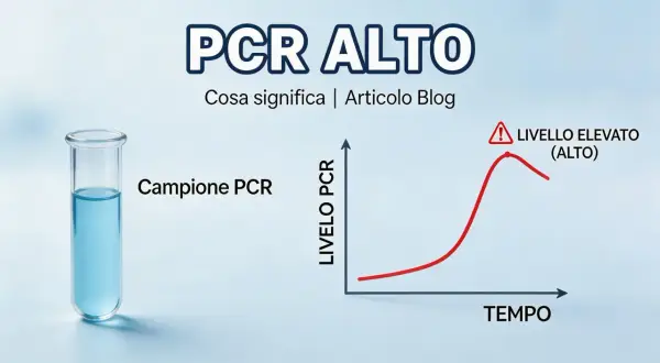 Un campione PCR con un livello elevato indica un aumento della proteina c reattiva, segnalando un'infiammazione.