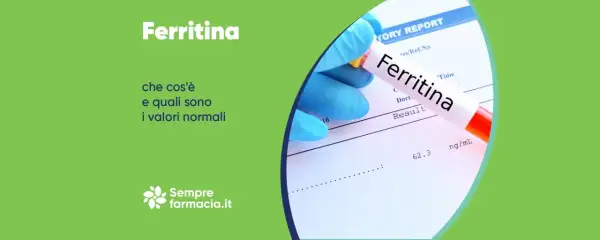 Ferritina: cosa sono i valori pericolosi e quali sono quelli normali. Esame del sangue con provetta e referto.